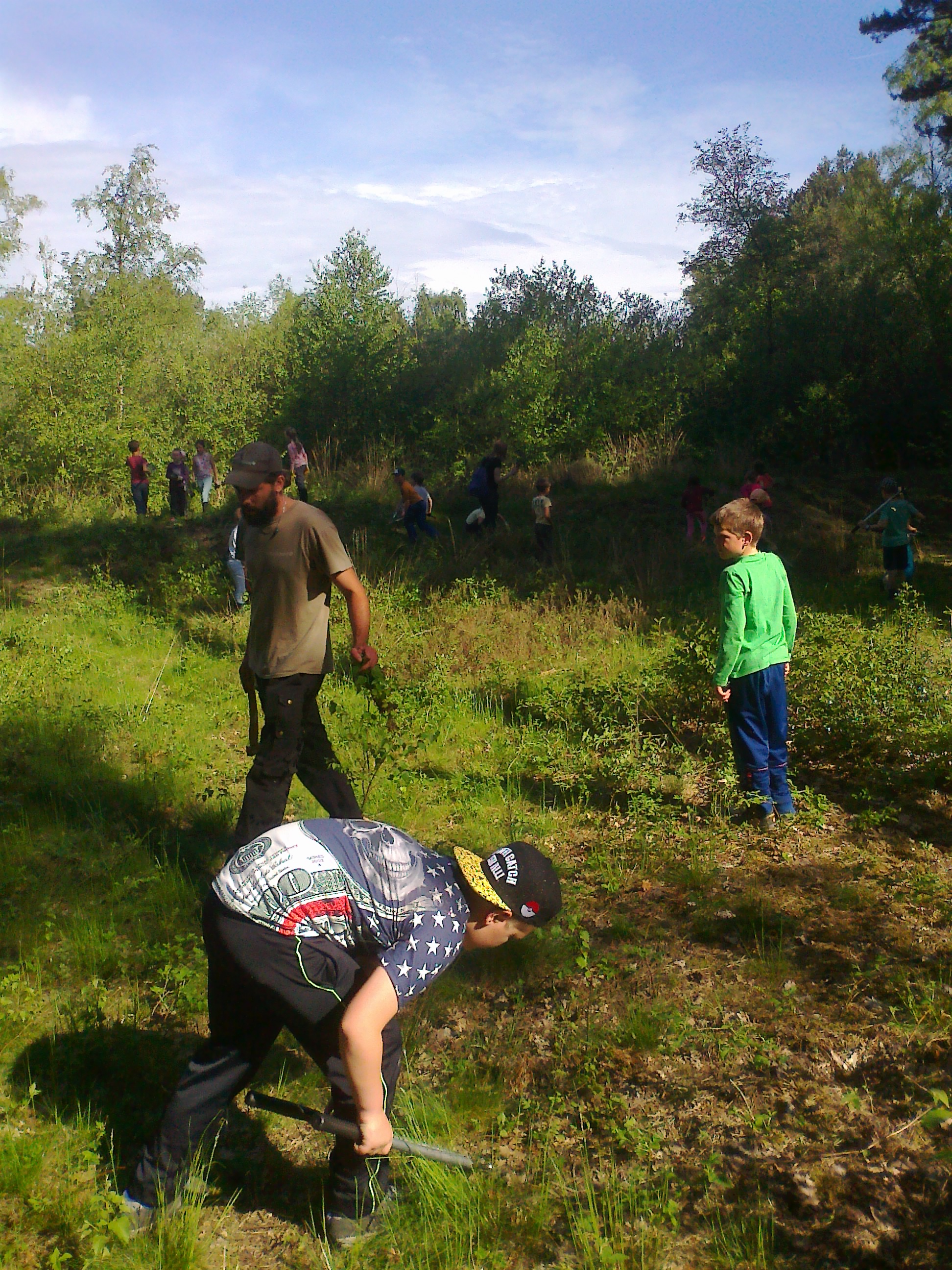 Werken in het Griesbroek samen met de mensen van Natuurpunt.